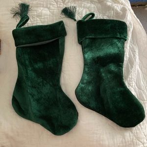 Christmas green stockings